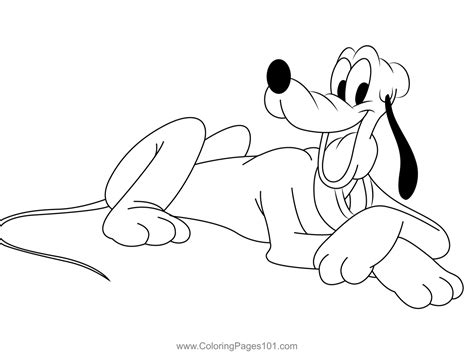 Relax Pluto Coloring Page For Kids Free Pluto Printable Coloring