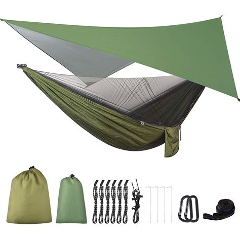 Buy Firiner Camping Hammock With Rain Fly Tarp And Mosquito Net Tent