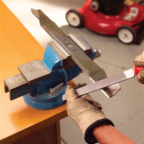 You may need to learn how to sharpen lawn mower blades and get them ready to chop lean the lawnmower over in a safe spot so you can easily access the blade. Pin on tool care