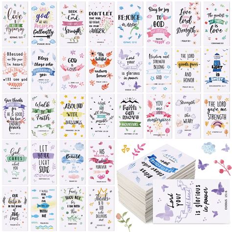 Buy 200 Pieces Bible Verse Cards With Full Scripture Inspirational Mini