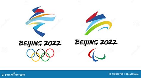 beijing 2022 logo vector isolated on white background winter olympics and paralympic games