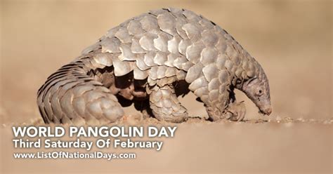 World Pangolin Day List Of National Days