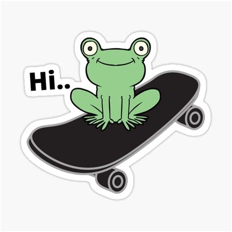 Skateboarding Frog Sticker For Sale By Magic Stone Redbubble