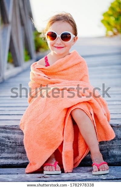 Cute Little Girl Beach Covered Towel Stock Photo 1782978338 Shutterstock