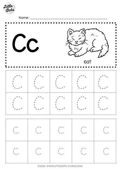 Free Letter C Tracing Worksheets | Little Dots Education | Preschool