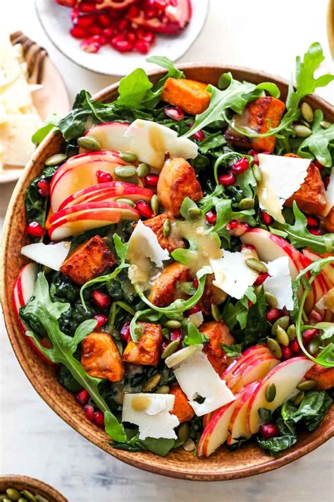 Autumn Salad With Maple Dijon Vinaigrette Dishing Out Health