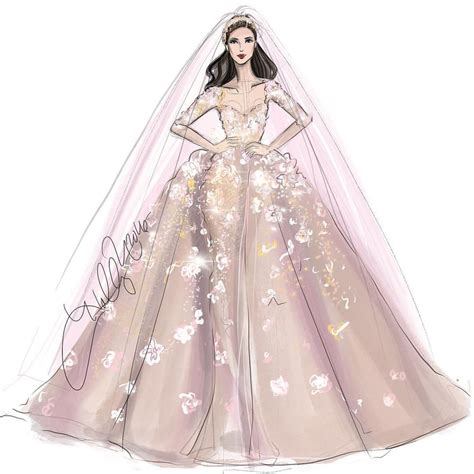 H Nichols Illustration Fashion Painting Wedding Dress Illustrations