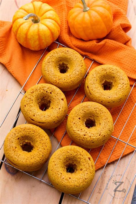 Baked Pumpkin Donuts With Pumpkin Spice Glaze Our Zesty Life