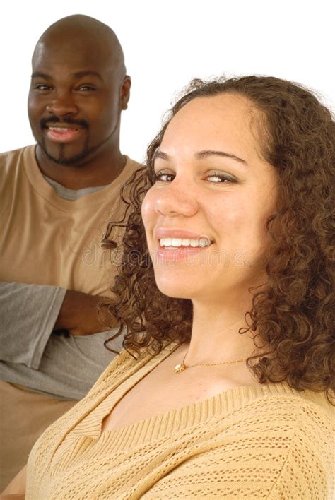 Portrait Of Beautiful Mixed Race Couple Smiling Stock Image Image Of