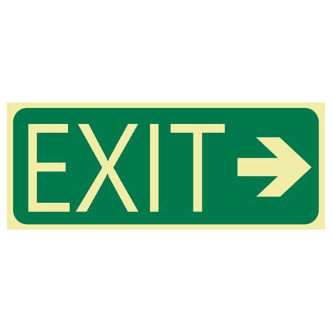 Exit Sign Exit Arrow Right Buy Now Discount Safety Signs Australia