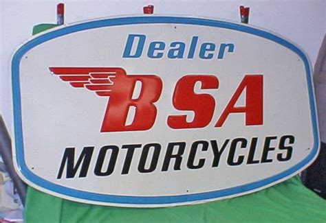 Bsa Dealer Blue Bsa Motorcycle Motorcycle Posters Old Signs