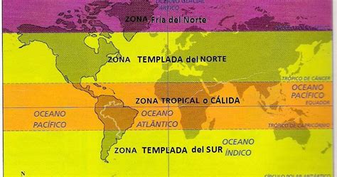 GeografÍa Para Todos Mapamundi De Zonas ClimÁticas