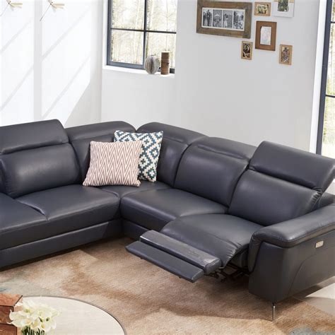Genuine Leather Electric Power Reclining Sectional Sofa 4379e
