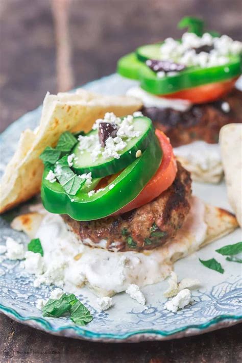 Greek Lamb Burgers Recipe Lamb Burgers Mediterranean Dishes