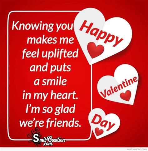 Happy Valentine Day Message Card For Friend