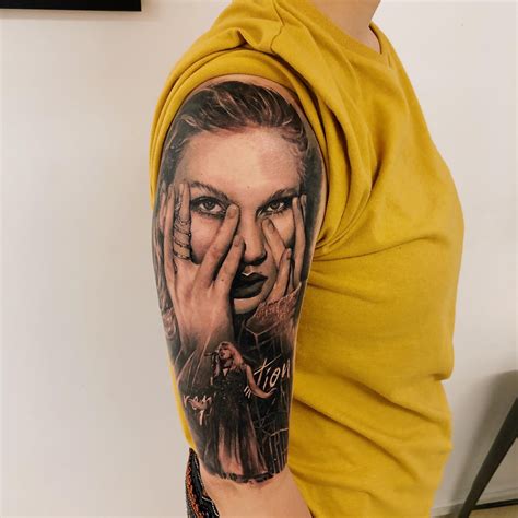 Taylor Swift Portrait Tattoo Done By Hiro Hirotattoos On Instagram At