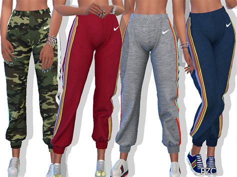 The Sims Resource Nike Athletic Sweatpants With Side Rainbow Stripe