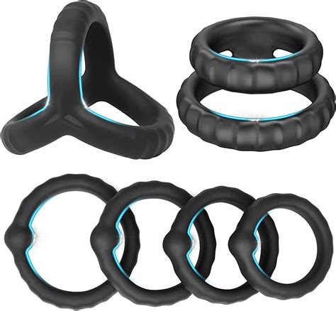 Silicone Penis Rings Cockrings Solo Sexxy 6 Different Sizes Ultra Soft Cock Ring Set For Men