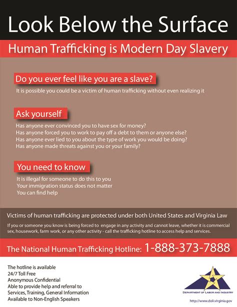 Free Virginia Human Trafficking Labor Law Poster 2021