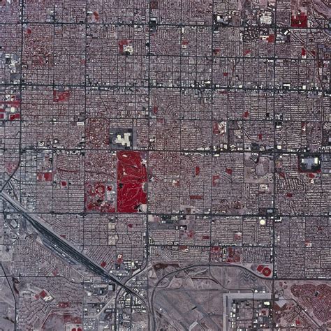 Satellite View Of Tucson Arizona 1990s Poster Print