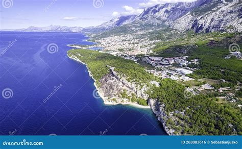 Croatia Beach Nugal Travel Blue Sea And Green Pine Trees On The