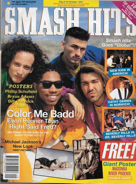 Smash Hits Uk Magazine 2 October 1991 Color Me Badd Vintage Magazines