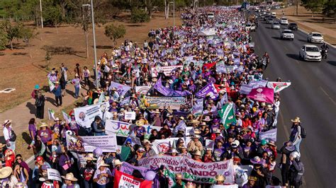 Cerca De 100 Mil Mulheres Participaram Da 7ª Edição Da Marcha Das Margaridas Em Brasília Df