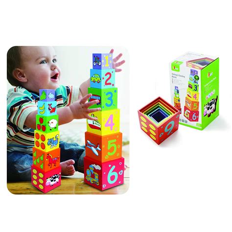 Wooden Animal And Numbers Nestingstacking Blocks Babytoddler Activity