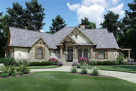 Cottage Craftsman Ranch Tuscan House Plan 65867