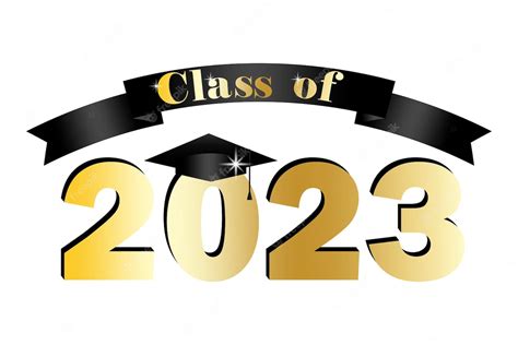 Premium Vector Class Off 2023 Education Concept Graduation Cap 2023