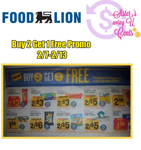 Food Lion Buy 2 Get 1 Free Promo 2 7 2 13