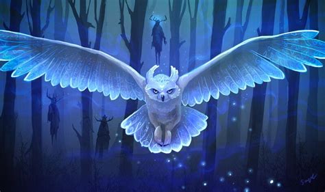 Artstation Ghost Owl Martyna S Cute Fantasy Creatures Weird