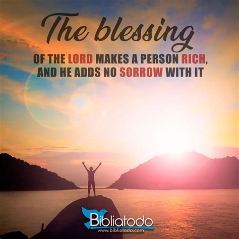 The blessing of The Lord makes a person rich - CHRISTIAN PICTURES