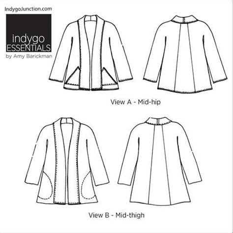 Indygo Essentials Swing Jacket Pattern Crafts Sewing Patterns Clothes Sewing Patterns Womens