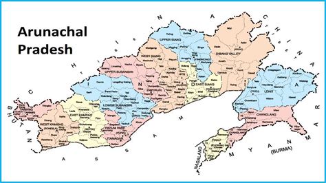 Bezirkskarte Arunachal Pradesh Landkarte Arunachal Pradesh Karte Porn