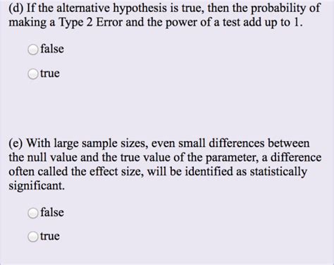 Determine If The Following Statements Are True Or False And Explain