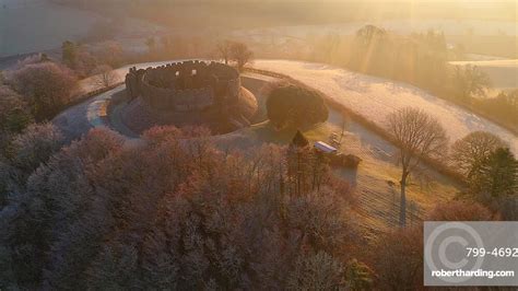 Aerial Of Restormel Castle At Stock Photo