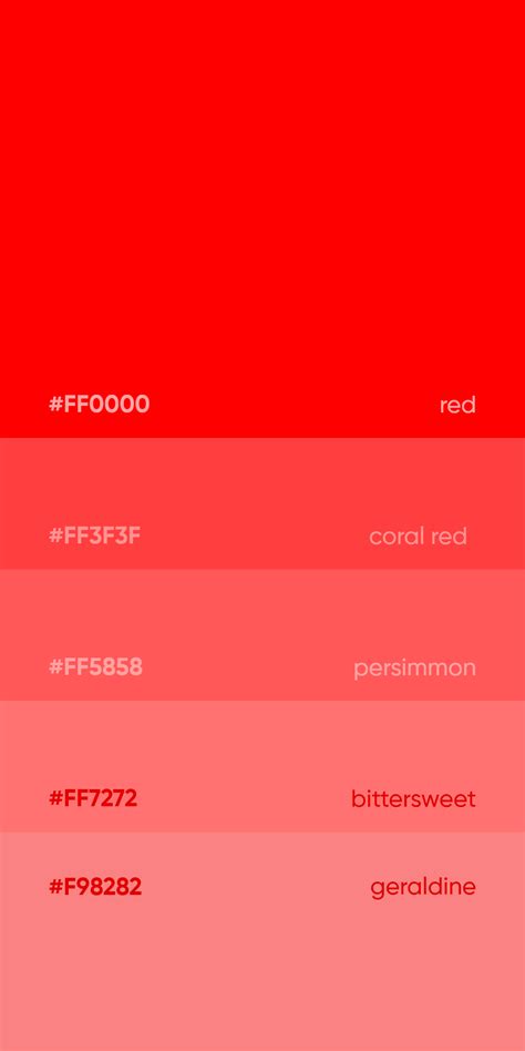 Html Color Codes And Names Red Colour Palette Pastel Color Schemes Images