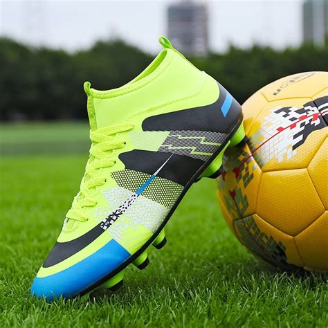 Ten to fifteen years ago, almost everyone wore flat shoes and played on carpet. New Adults Men's Outdoor Soccer Cleats Shoes High Top TF ...