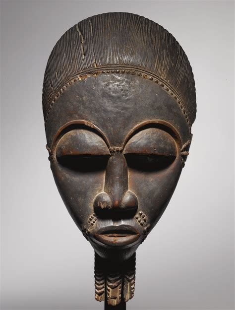 Baule Male Portrait Mask Mblo Ivory Coast Name Piece Of The Totokro