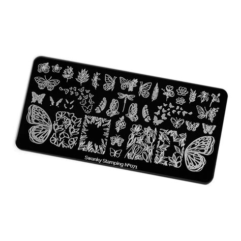 Swanky Stamping Flower And Butterfly Nail Stamping Plates 071 Nashlynails