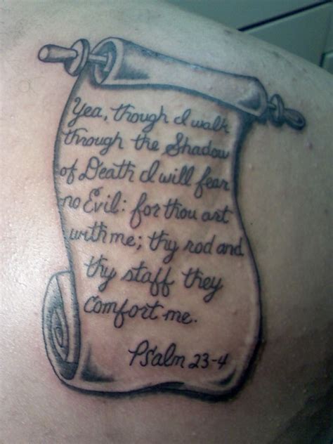 I Will Fear No Evil Verses Tattoomagz › Tattoo Designs