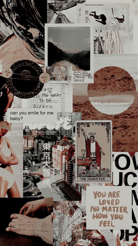Collage Vintage Lockscreen Aesthetic Tumblr Wallpaper Iphone Kiukkuinen