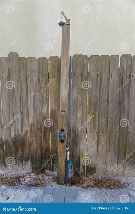 Outdoor Shower Area At The Beach Resort Or Swimming Pool In Destin