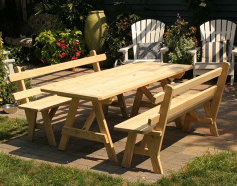 Treated Pine Picnic Table W2 Backed Benches