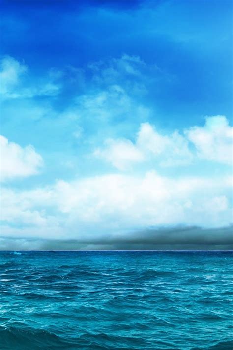 Blue Sky Wild Ocean Iphone 4s Wallpaper Iphone Wallpaper Ocean