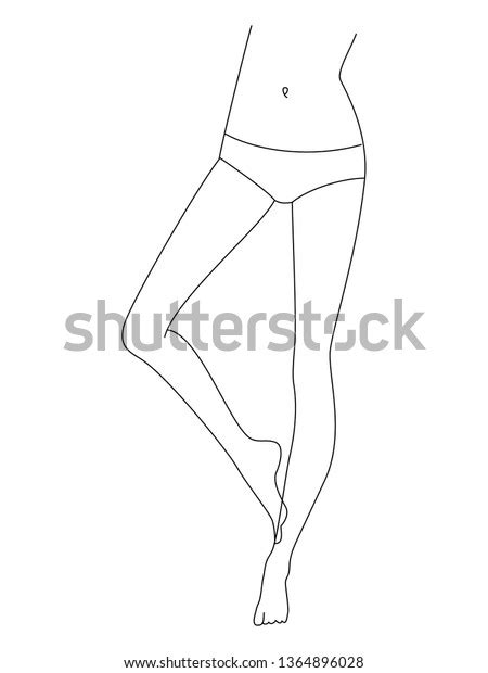 Beautiful Woman Legs Vector Illustration Stock Vector Royalty Free 1364896028 Shutterstock