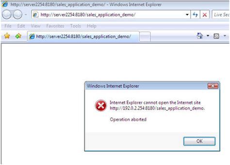 Ie 7 Reports Internet Explorer Cannot Open The Internet Site