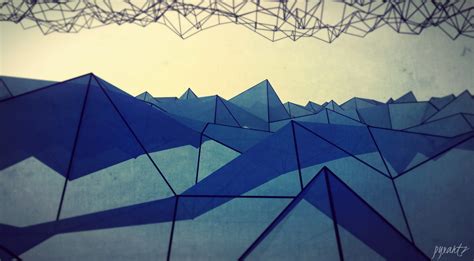 Polygonal Mountain Wallpaper Abstract Low Poly Triangle Digital Art