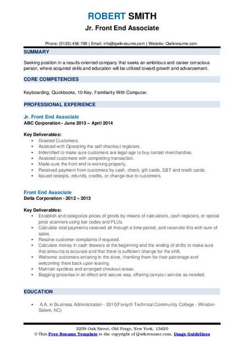 Your conclusion try to finish off your statement with something that the reader can take away with 'in conclusion i would like to say that i am really looking forward to the personal and academic. Front End Associate Resume Samples | QwikResume